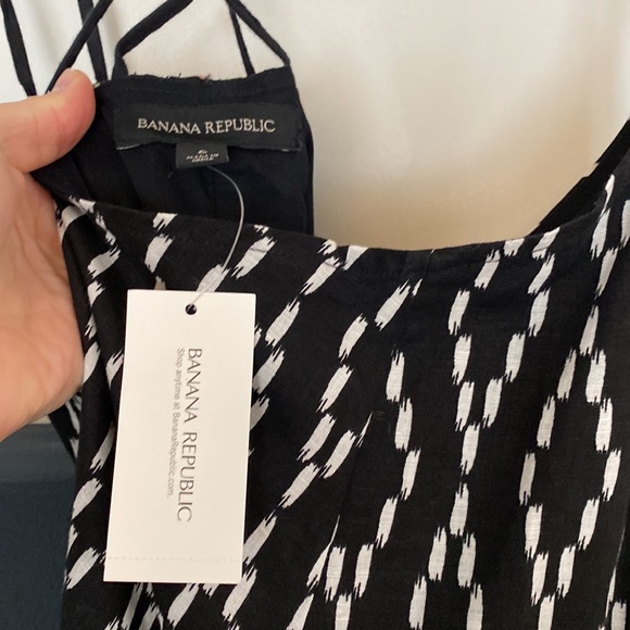 NWT Banana Republic Ikat Patio Dress in Black  6 - Picture 11 of 12